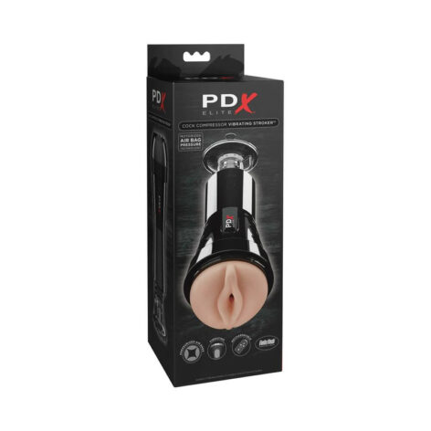 PDX Elite Cock Compressor Vibrating Stroker, Pipedream