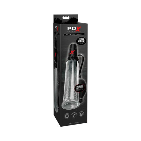 PDX Elite Suck-N-Pump Stroker Penis Pump Vibe, Pipedream