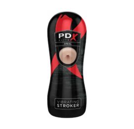 PDX Elite Vibrating Anal Stroker Beige, Pipedream