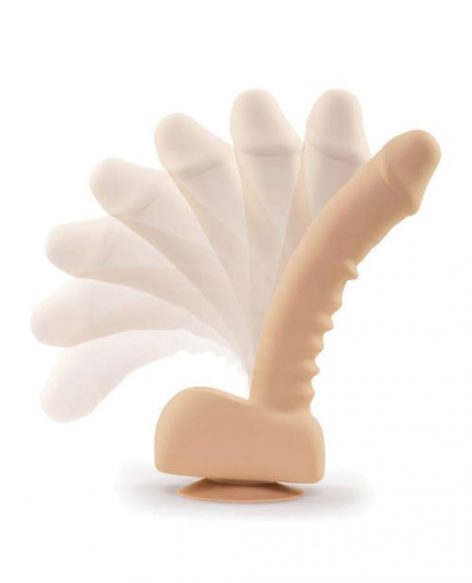 Uprize Remote AutoErect Vibrating Dildo Beige 8in