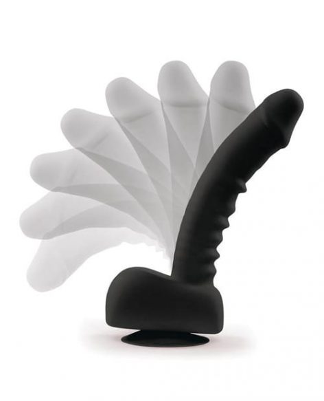 Uprize Remote AutoErect Vibrating Dildo Black 8in