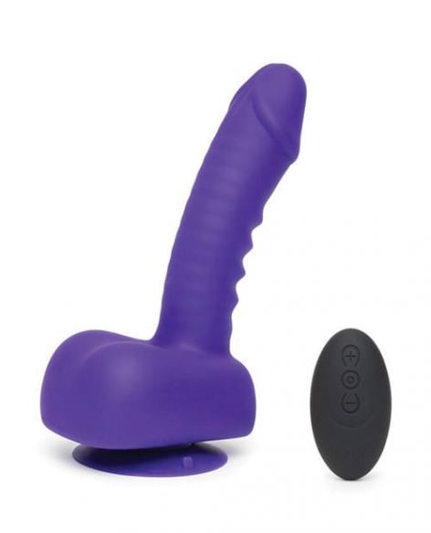 Uprize Remote AutoErect Vibrating Dildo Purple 6 inch