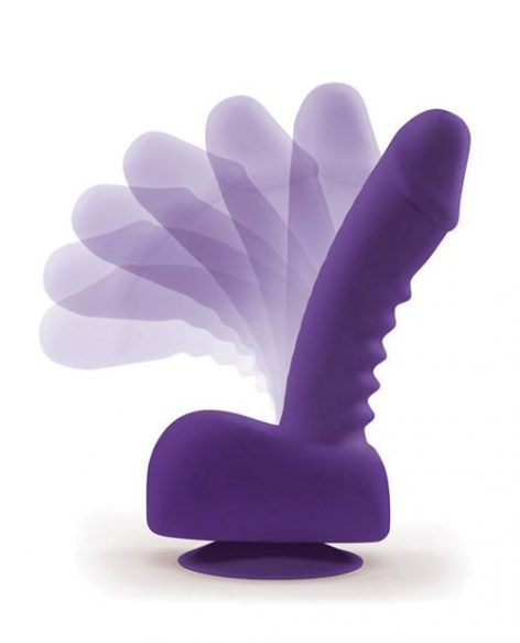 Uprize Remote AutoErect Vibrating Dildo Purple 6in