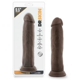 Dr Skin 9.5in Cock With Suction Cup Chocolate