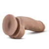 El Gordo Dildo Au Naturel 7in w/Balls Latin Brown