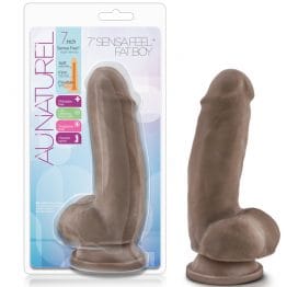 Fat Boy Au Naturel 7in Sensa Feel Dildo Chocolate