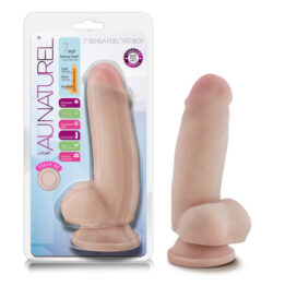 Fat Boy Dildo Au Naturel 7in w/Balls Beige, Blush