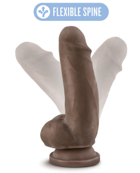 Fat Boy Dildo Au Naturel 7in w/Balls Chocolate