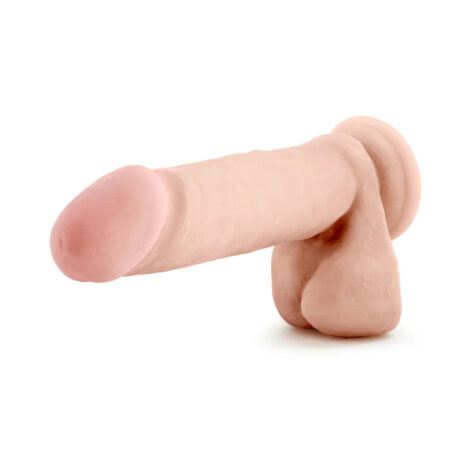 Au Naturel 8in Sensa Feel Dildo w/Balls Beige, Blush