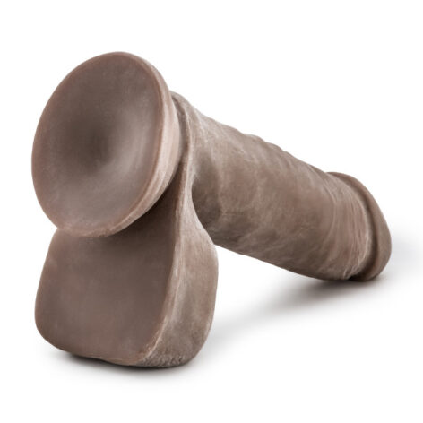 Au Naturel 8in Sensa Feel Dildo w/Balls Chocolate, Blush