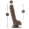 Au Naturel 9in Dildo Sensa Feel w/Balls Chocolate