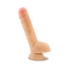 Au Naturel 9in Sensa Feel Dildo w/Balls Beige, Blush