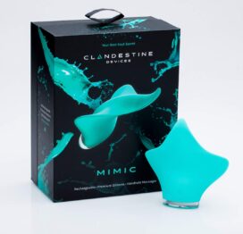 Manta Ray Vibrator Mimic Seafoam Teal Silicone