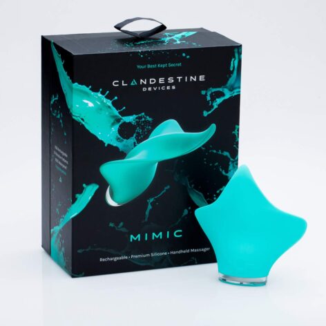 Manta Ray Vibrator Mimic Seafoam Teal Silicone