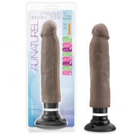 Magnum 11in Au Naturel Vibrating Dildo Chocolate