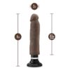 Magnum Au Naturel 11in Vibrating Dildo Chocolate