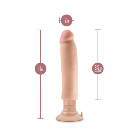 Magnum Dildo Au Naturel 11in Vibrating Beige, Blush