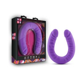 Ruse 18in Silicone Slim Double Dildo Purple, Blush