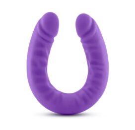 Ruse 18in Silicone Slim Double Dildo Purple, Blush