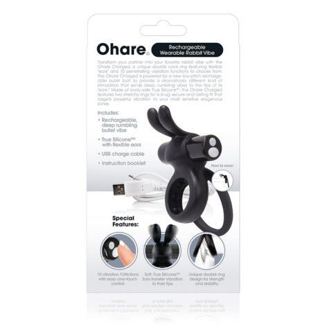 Charged Ohare Vibe Cock Ring Black, Screaming O