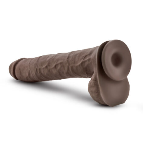 Daddy Dildo Au Naturel 14in w/Balls Chocolate