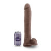 Daddy Dildo Au Naturel 14in w/Balls Chocolate