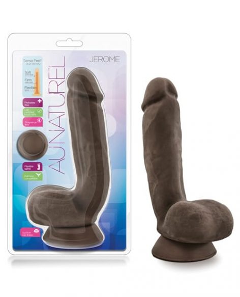 Jerome Au Naturel 8.5in Sensa Feel Dildo Brown