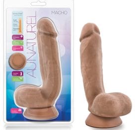 Macho Au Naturel 8.5in Sensa Feel Dildo Brown