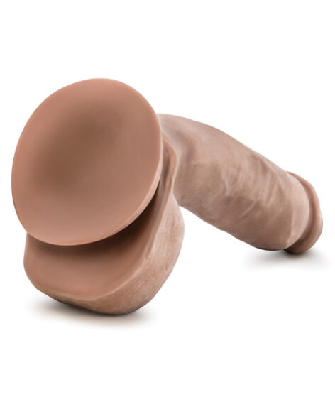 Macho Dildo Au Naturel 8.5in w/Balls Mocha