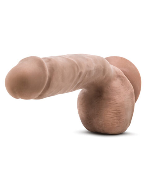 Macho Dildo Au Naturel 8.5in w/Balls Mocha