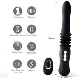 Renegade Super Stroker Thrusting Vibe Black, NS Novelties | Satisfaction.com