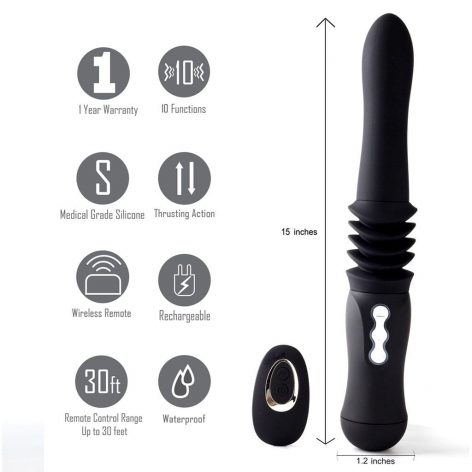 Max Thrusting Portable Love Machine Black, Maia