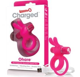 Charged Ohare Rabbit Vibe Cock Ring Pink