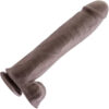 Big John Dildo Au Naturel 11.5in w/Balls Chocolate