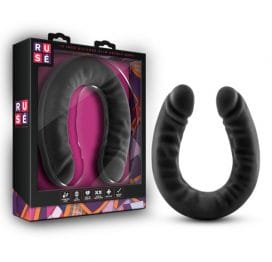 Ruse 18 Inch Double Headed Dildo Black