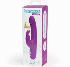 Happy Rabbit Slimline Realistic Vibrator Purple