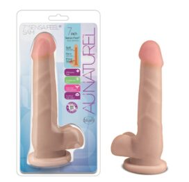 7 Inch Sam Dildo Au Naturel w/Balls Beige, Blush