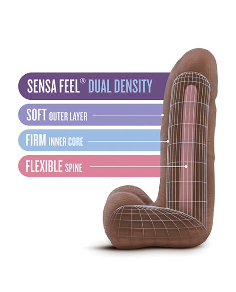 Carlito Dildo Au Naturel 5.5in w/Balls Latin Brown