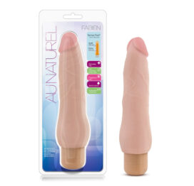 Fabien Dildo Au Naturel 9in Vibrating Beige, Blush