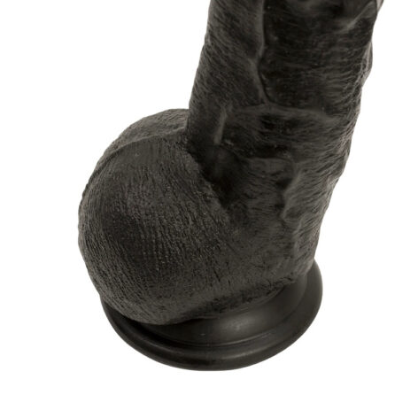 Dick Rambone Dildo 17in w/Balls Black, Doc Johnson