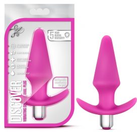 Luxe Discover Vibrating Silicone Anal Plug Pink