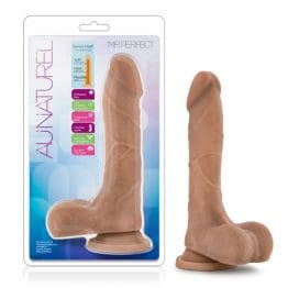 Mr. Perfect Au Naturel 8.5in Dildo w/Balls Mocha