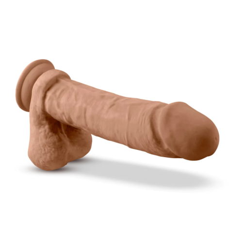 Au Naturel 9in Dildo Sensa Feel w/Balls Mocha