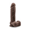 Au Naturel 9in Sensa Feel Dildo w/Balls Chocolate, Blush