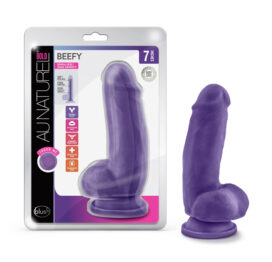 Bold Beefy Dildo Au Naturel 7in w/Balls Purple, Blush