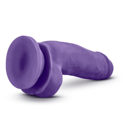 Bold Beefy Dildo Au Naturel 7in w/Balls Purple, Blush