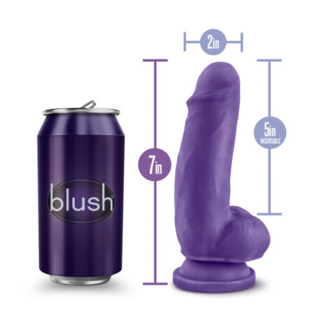 Bold Beefy Dildo Au Naturel 7in w/Balls Purple, Blush