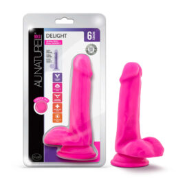 Bold Delight Dildo Au Naturel 6in w/Balls Pink, Blush