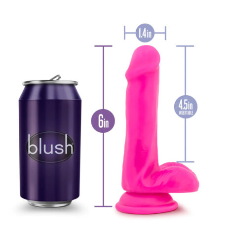 Bold Delight Dildo Au Naturel 6in w/Balls Pink, Blush