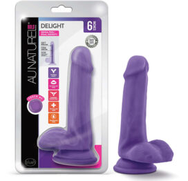 Bold Delight Dildo Au Naturel 6in w/Balls Purple, Blush